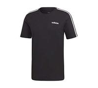 adidas Men Essentials 3-Stripes T-Shirt - Black/White, Small
