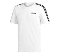 adidas Men Essentials 3-Stripes T-Shirt - White/Black, Large