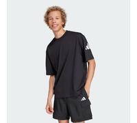 adidas Men Essentials Loose Fit 3 Bar Logo Tee White