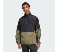 adidas Men Future Icons 3 Stripes Woven Half Zip Sweatshirt