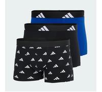 Adidas Men’s 3-Pack Active Flex Cotton Trunks - Sports Performance Underwear