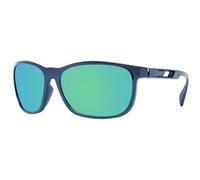 Adidas Men’s SP0014 Sunglasses, matte blue/green mirror, 62