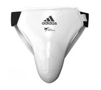 adidas Men’s WT Groin Guard - Martial Arts Groin Protectors, Elasticated Material with Reinforced Cup, Suitable for MMA, and Other Contact Sports - White, Large