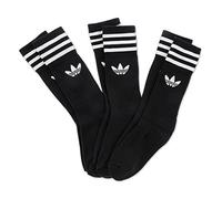 adidas Men's Solid Crew Sock - Black/White, 35-38