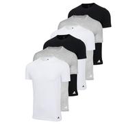 adidas Men T-Shirt 6-Pack Crew Neck Active Core Cotton Black/White