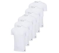 adidas Men T-Shirt 6-Pack Crew Neck Active Core Cotton Black/White