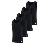 adidas Men Tank Tops 4-Pack Active Flex Cotton Sleeveless, Black/White