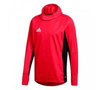 Adidas Men Tiro17 Warm Top T-Shirt - Red/Escarl/Negro/Blanco, Large