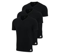 adidas Men V-Neck T-Shirt 3 Pack Active Core Cotton Solid Color 40°