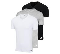adidas Men V-Neck T-Shirt 3 Pack Active Core Cotton Solid Color 40°