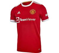 adidas Men's 2021-22 Manchester United Home Jersey, Red, Medium