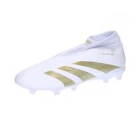 adidas Mens 24 League Laceless Firm Ground Football Boots White/Gold/Beige 7.5