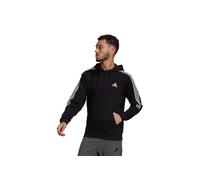 adidas Fleece 3 Stripes Hoodie Mens L Black/White