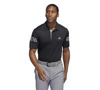 adidas Mens 3 Stripe Polo Shirt Black L
