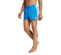 adidas Men's 3-Stripes 3-inch Swim Shorts Trunks, Light Royal Blue/White, M