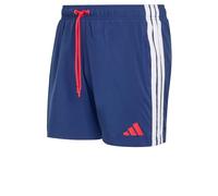 adidas Mens Swim 3 Stripe 5 Inch Swim Short, Dkblue/Purrub, Size Xl, Men Dkblue/Purrub