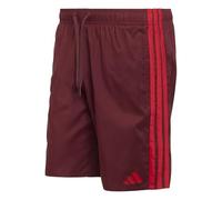 adidas Men's 3 Stripes Swim Shorts 8 INCH, Shadow red/Better Scarlet, S