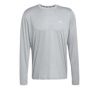 adidas Men's adi365 Running Essentials Long Sleeve, Medium Grey Heather, M