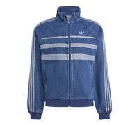 Adidas Mens Adicolor 3 Stripes Cotton Denim High-Neck Raglan Track Top