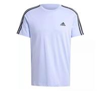 adidas Sportswear Mens 3 Stripe Single Jersey T-Shirt - Blue, Blue Spark, Size S, Men Blue Spark