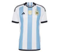 adidas Men's adidas Men's Soccer Argentina 3-star Winners Home Jersey, White, Light Blue, S