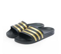 adidas Mens Adilette Aqua Slide Sandals in Black Gold - Size UK 12