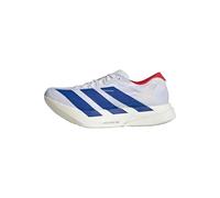 adidas Mens Adizero Adios Pro 4 Running Sneakers Shoes - Grey, White/Team Royal Blue/Pure Ruby, 9.5