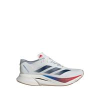 adidas Men's Adizero Boston 12 Shoes Sneaker, White/Dark Blue/Pure Ruby, 10