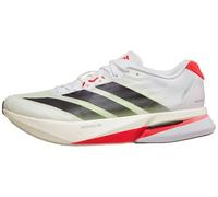 adidas Men's Adizero Boston 13 Running Shoes Sneaker, White/Black/Lucid Red, 8 UK