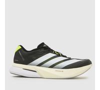 adidas Men's Adizero Boston 13 Trainers in Black & White, Mesh, Size: 10 UK 10 (EU 44⅔)