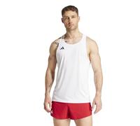 adidas Mens Adizero Essentials Running Tank Top White L