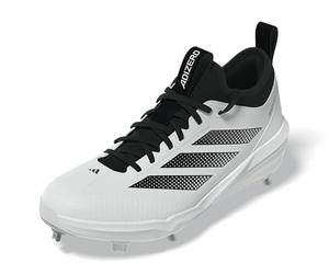 Adidas Mens Adizero Impact 2.0 Baseball, White/Black/Black, 7
