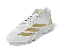 adidas Men's Adizero Impact Spark Mid Top Sneaker, White/Gold Metallic/White, 11.5