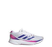 adidas Mens Adizero SL Shoes, White/Lucid Blue/Lucid Fuchsia, 11.5
