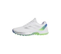 adidas Men's Adizero Zg Spikeless Golf Shoes Sneaker, Footwear White/Silver Metallic/Lime Burst, 10 UK