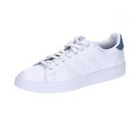 adidas Men's Advantage Premium Leather Shoes, Cloud White/Cloud White/Crew Blue, 7.5 UK