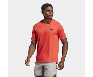 adidas Men's AEROREADY Designed for Movement Tee, Bright red/Black, S