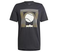 adidas Men's AEROREADY Tennis Arc de Ball Graphic Tee, Black, M