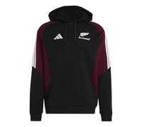adidas Men's All Blacks Hoody Sweatshirt, ALL BLACK/maroon, S