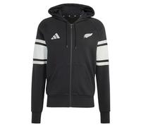 adidas Men's All Blacks Leisurewear Full Zip Hoodie Sweatshirt, black/off white, XL