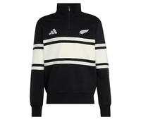 adidas Men's All Blacks Leisurewear Quarter Zip Sweatshirt, black/off white, XL