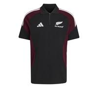 adidas Men's All Blacks Training Polo Shirt, All Black/Maroon, 3XL
