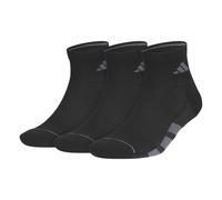 adidas Men's All Day Training Quarter Socks Sports Performance Above The Ankle Height with Targeted Cushioning for Running (3-Pair), Black/Onix Grey/Night Grey, L (Pack of 3)