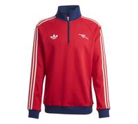 adidas Mens Arsenal Originals Half Zip Jumper in Red/White - Size Small