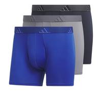 adidas Men's Athletic Fit Microfiber Trunk Underwear (3-Pack), Team Royal Blue/Grey/Legend Ink Blue, M