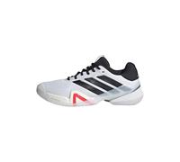 adidas Men's Barricade 1/4 Tennis Sneaker, White/Black/Lucid Red, 9.5