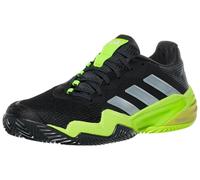 Adidas Men's Barricade 13 Clay Court Tennis Shoes Sneaker, Black/Zero Metallic/Lucid Lemon, 8 UK