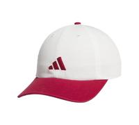 Adidas Mens Baseball Cap - Ultimate Adjustable Strapback Hat, Relaxed Fit, Cotton, Off White/Active Maroon/3.0, One size