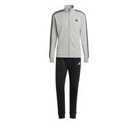 adidas Men's Basic 3-Stripes French Terry Track Suit, Medium Grey Heather/Black, XL