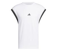 adidas Men's Basketball All World Sleeveless Tank Shirt, White/Black, S